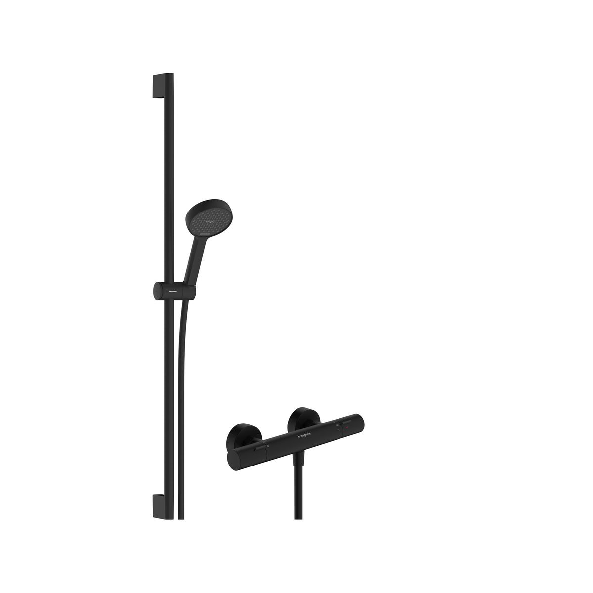 Hansgrohe Activera Select S Shower system for exposed installation 95 2jet EcoSmart with Ecostat Fine and shower bar 65 cm Matt Black 28086670.jpg
