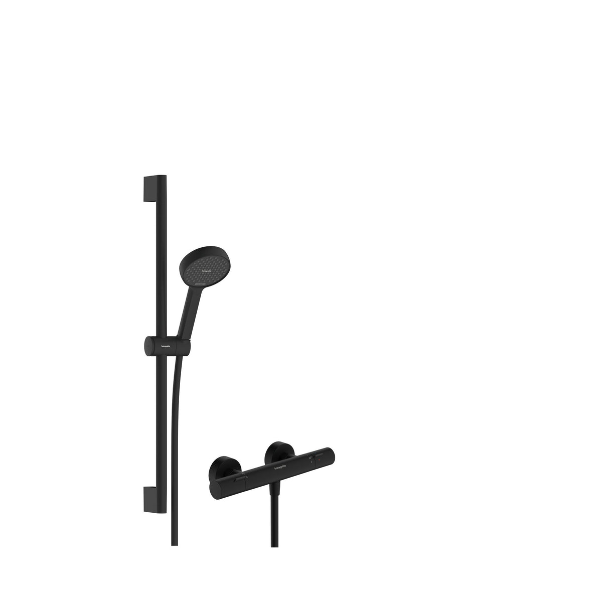 Hansgrohe Activera Select S Shower system for exposed installation 95 2jet EcoSmart with Ecostat Fine and shower bar 65 cm Matt Black 28876670.jpg