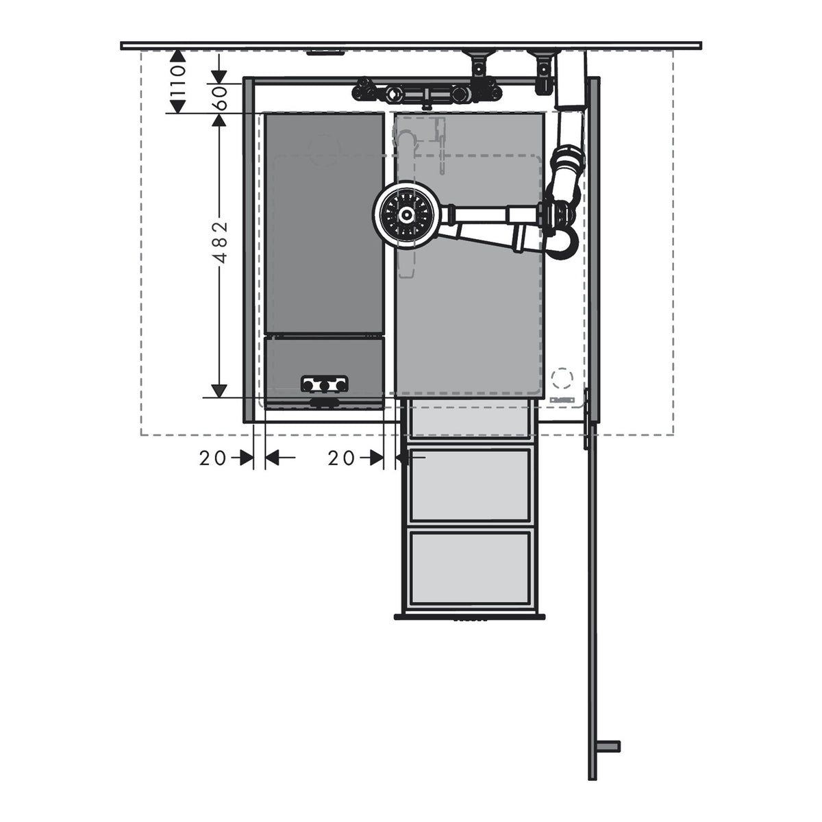 Hansgrohe-Aqittura-M91-SodaSystem-210-pull-out-spout-1jet-sBox-76836-technical-03