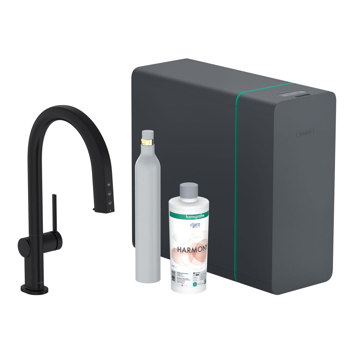 Hansgrohe Aqittura M91 SodaSystem 210 pull out spout 1jet sBox starter set Matt Black 76806670.jpg
