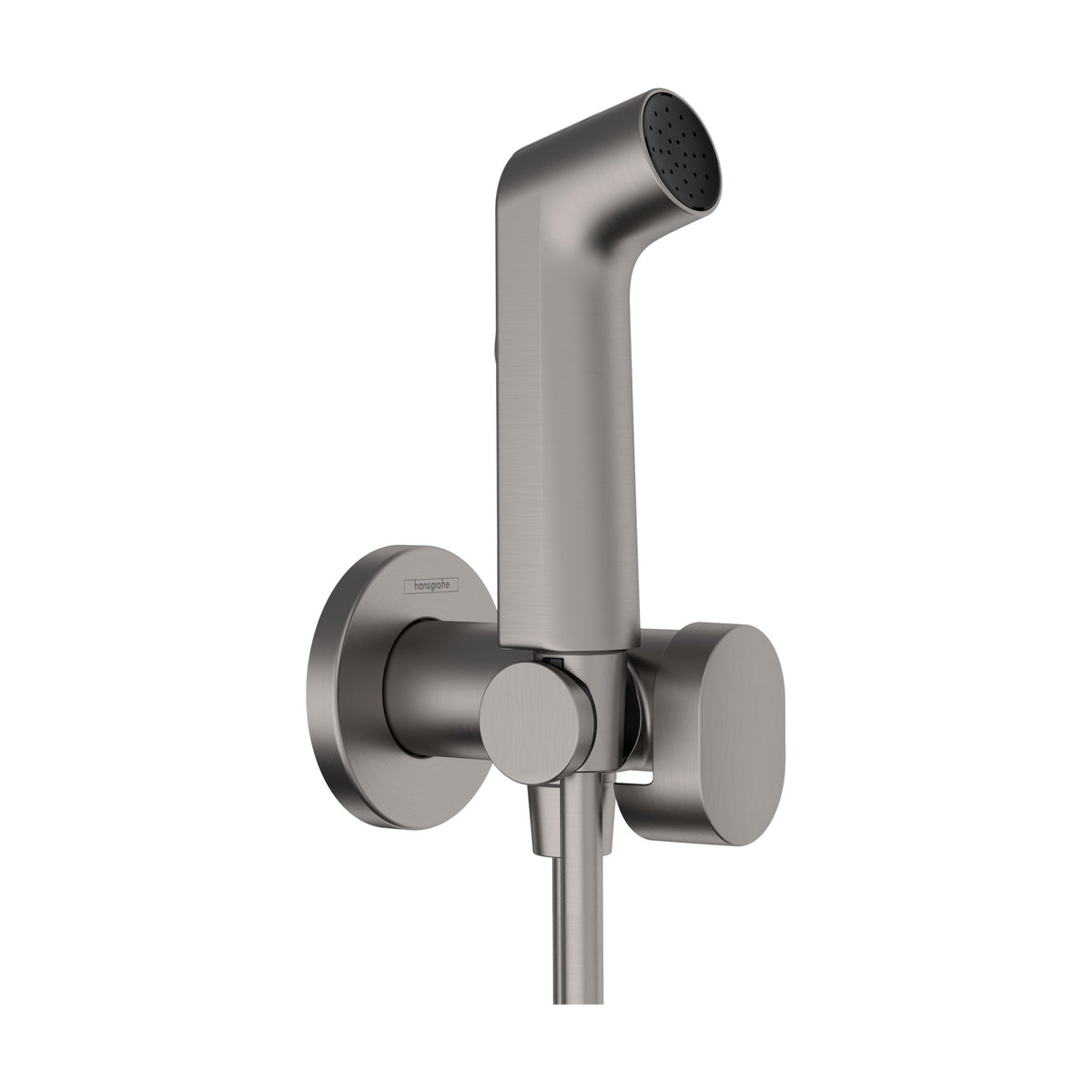 Hansgrohe-Bidette-hand-shower-1jet-S-EcoSmart-for-cold-water-with-shower-holder-and-shower-hose-125-cm-Brushed-Black-Chrome-29230340