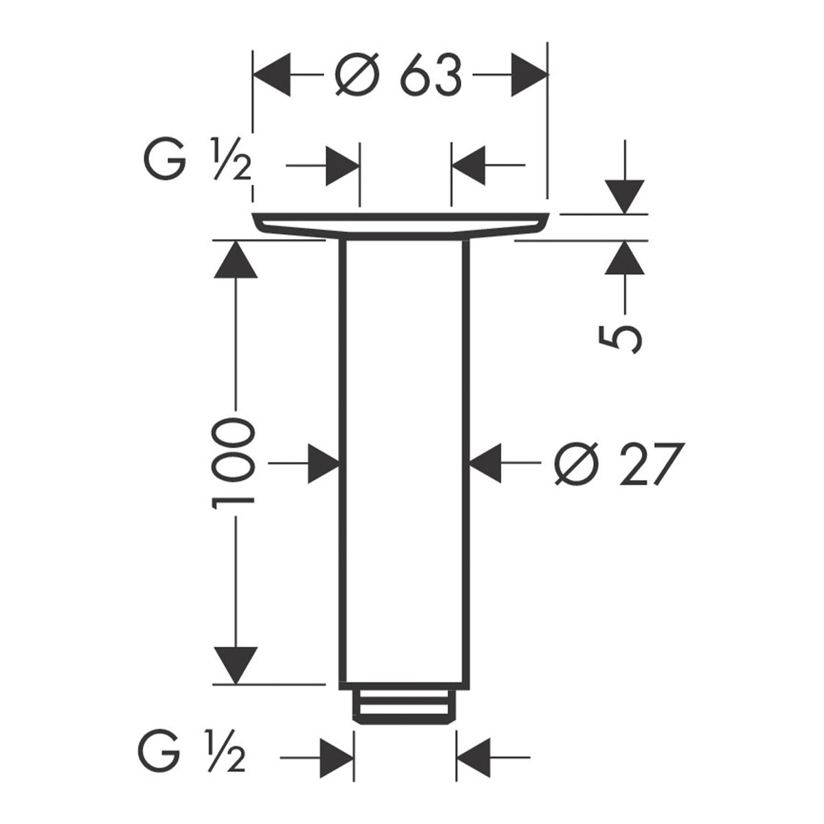 Hansgrohe-Ceiling-connector-10-cm-27479-technical-02