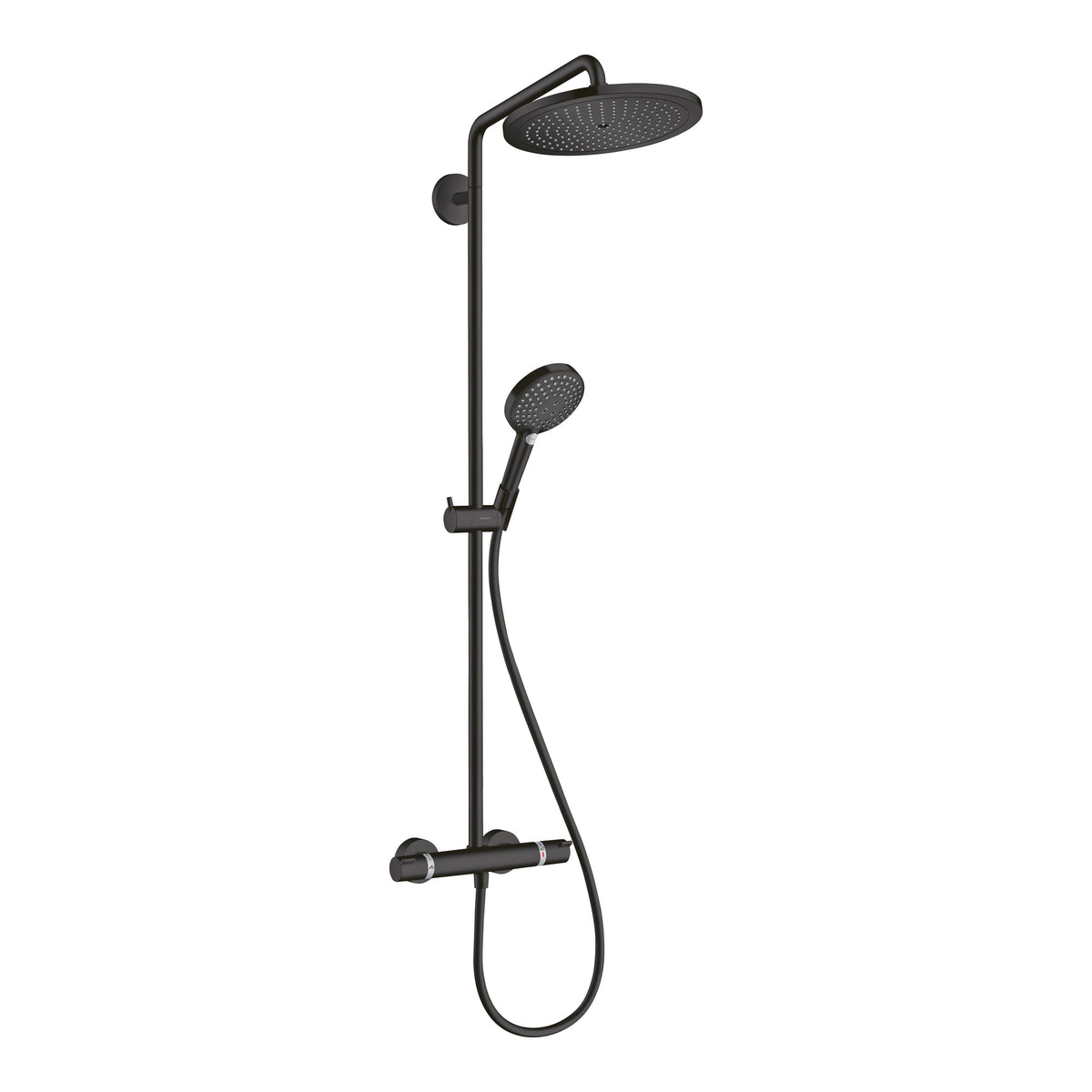 Hansgrohe Croma Select S Showerpipe 280 1jet with thermostat and hand shower Raindance Select S 120 3jet Matt Black 26890670.jpg