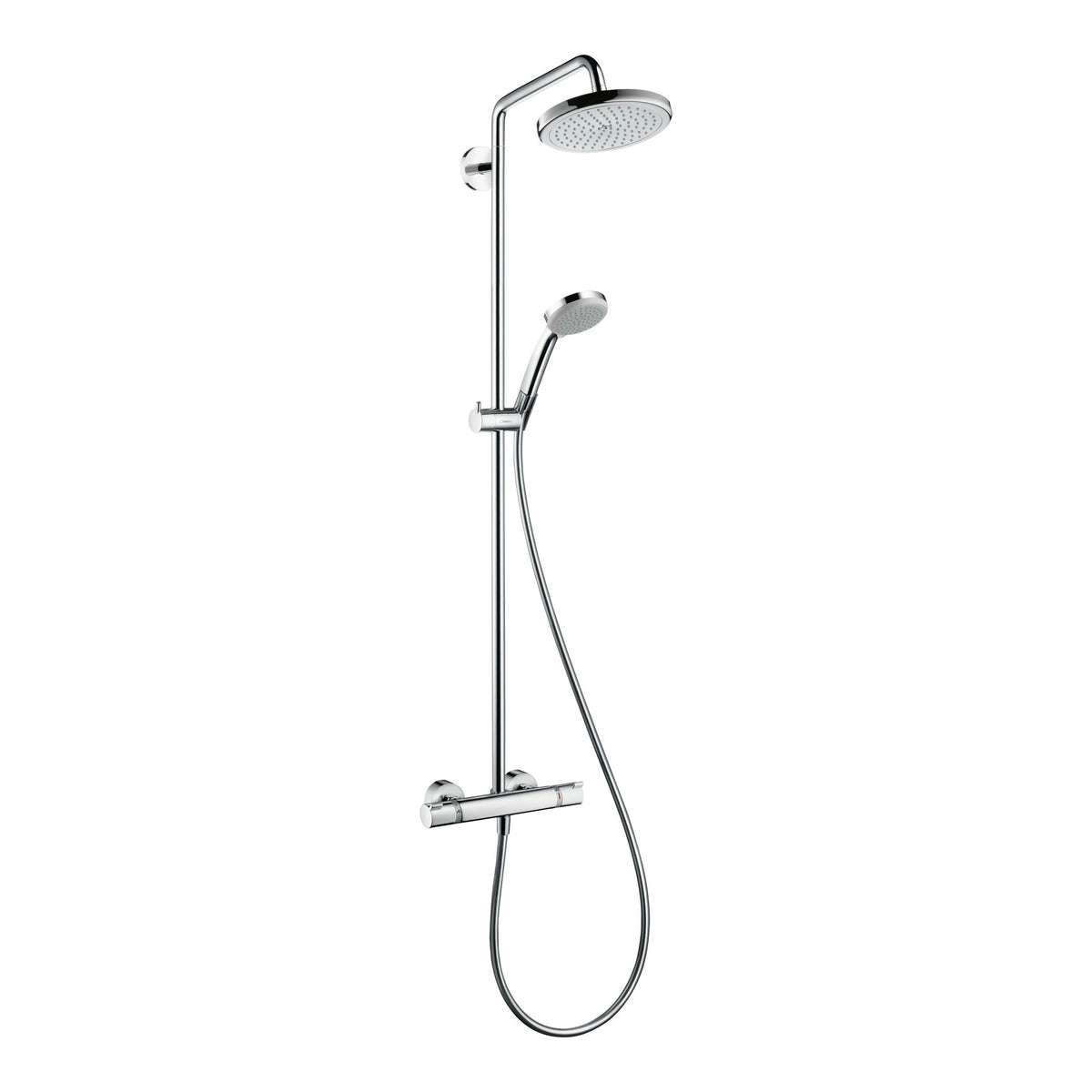 Hansgrohe Croma Showerpipe 220 1jet EcoSmart with thermostat Chrome 27188000.jpg