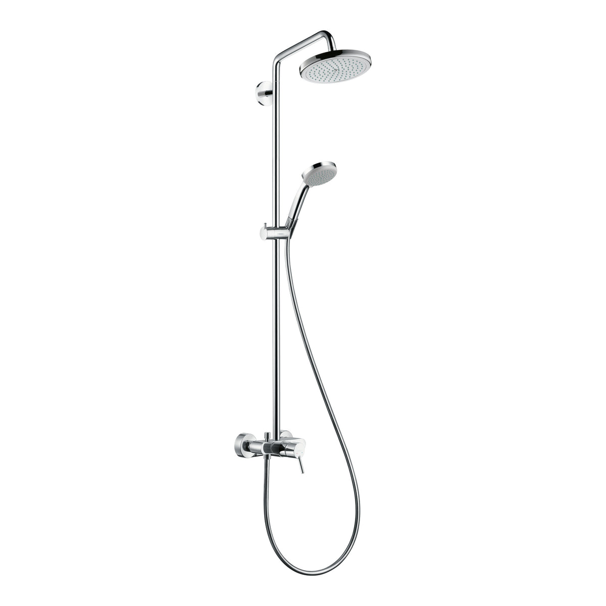 Hansgrohe Croma Showerpipe 220 1jet with single lever mixer Chrome 27222000.jpg