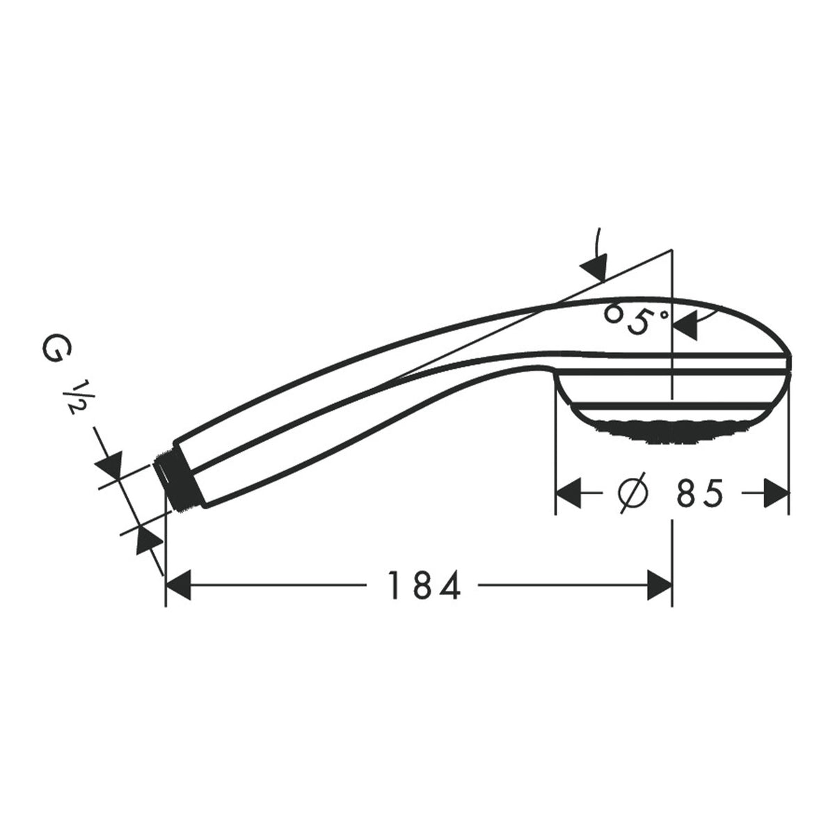 Hansgrohe-Crometta-85-Hand-shower-Mono-28585-technical-01