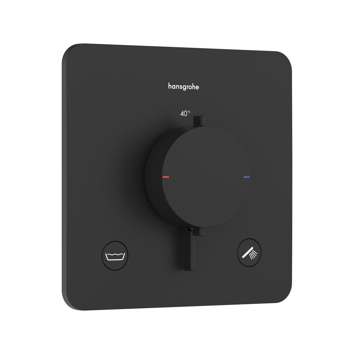 Hansgrohe Ecostat Comfort E Thermostat for concealed installation for 2 functions with integrated security combination according to EN1717 Matt Black 33717670.jpg