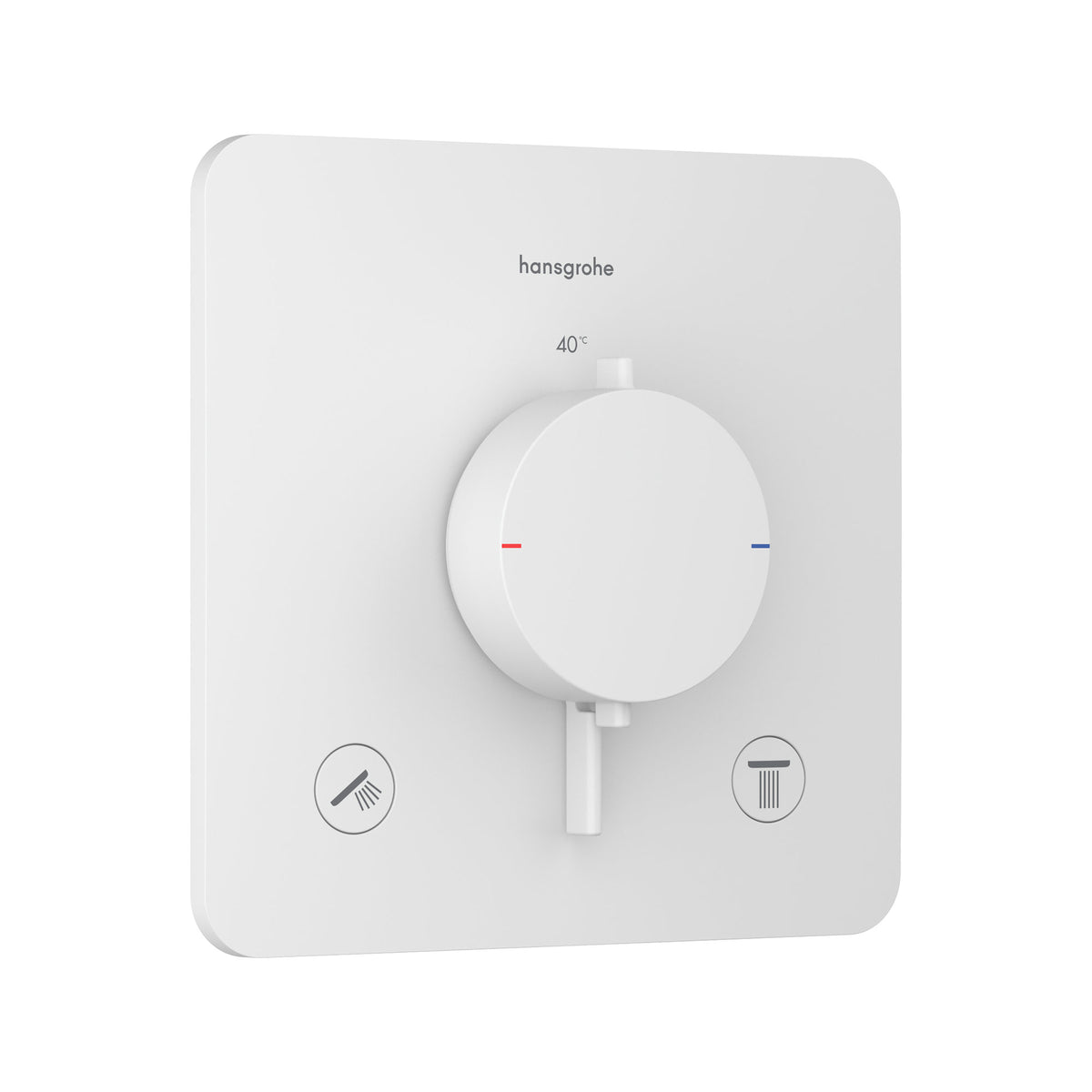 Hansgrohe Ecostat Comfort Q Thermostat for concealed installation for 1 function Matt White 33713700.jpg