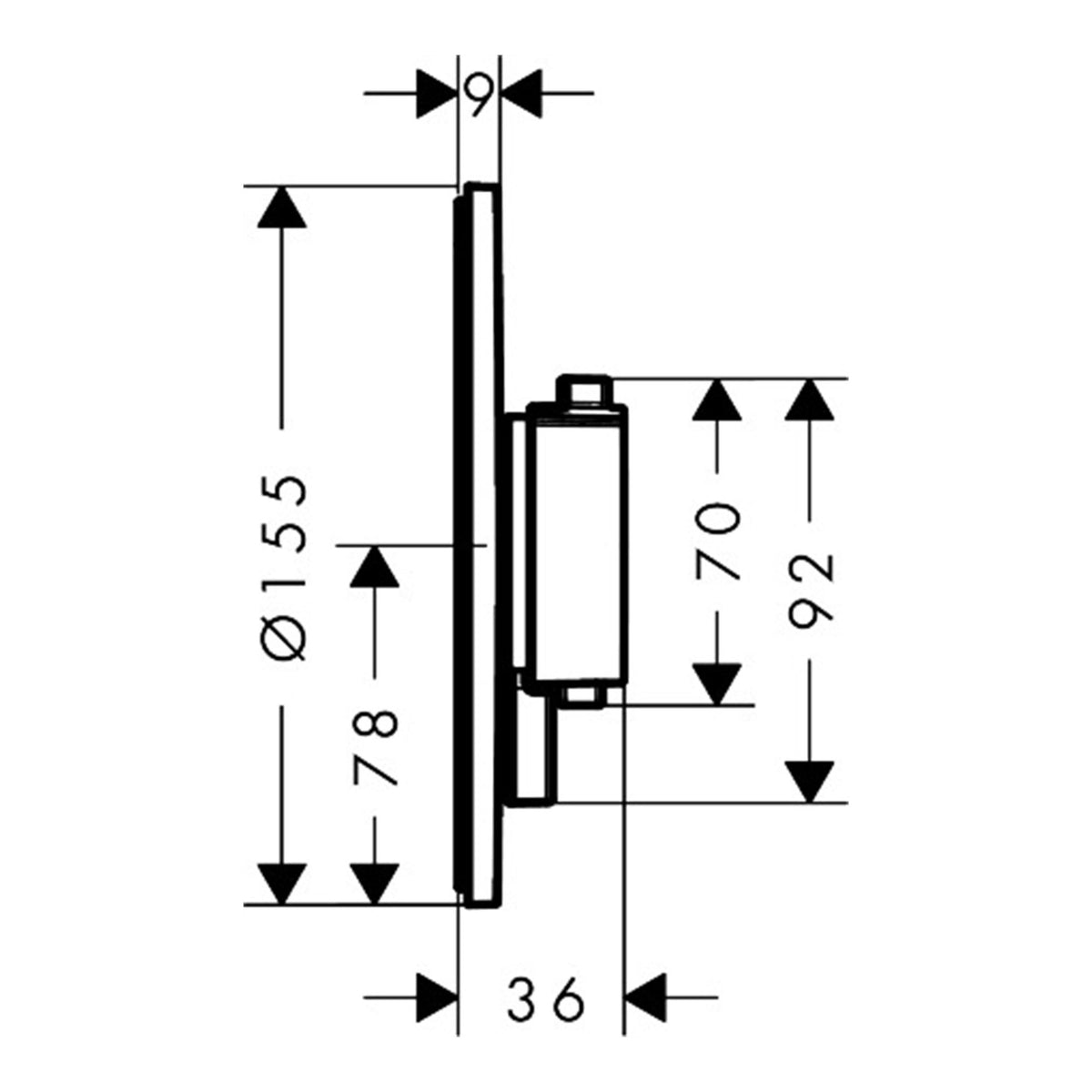 Hansgrohe Ecostat Comfort S Thermostat for concealed installation for 2 functions 33715000 technical 01.jpg