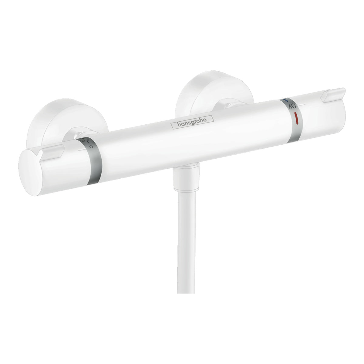 Hansgrohe Ecostat Comfort Shower thermostat for exposed installation Matt White 13116700.jpg