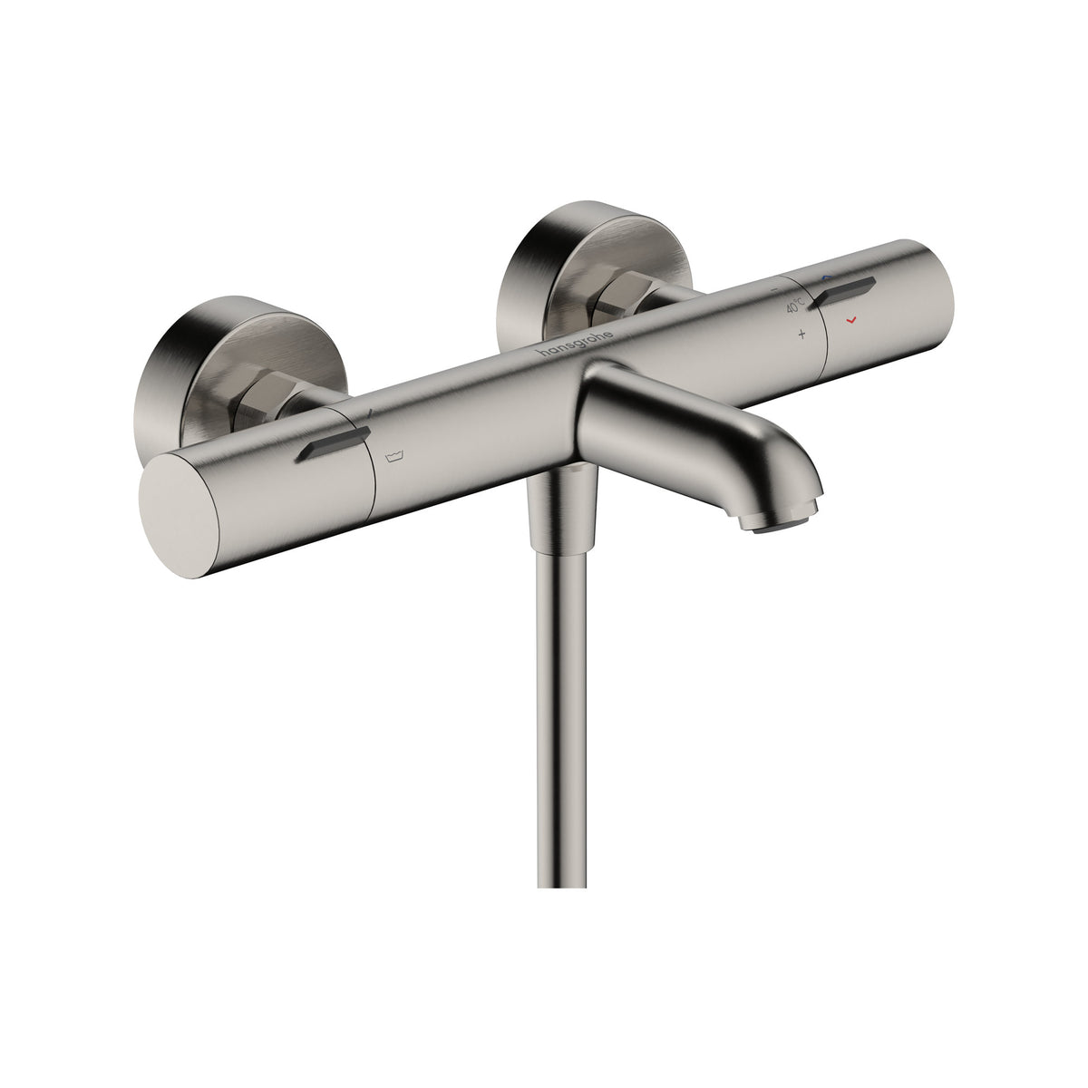 Hansgrohe Ecostat Fine Bath thermostat for exposed installation Stainless Steel Optic 13325800.jpg