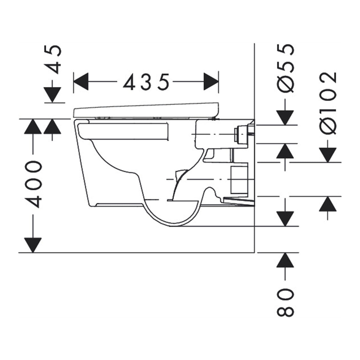Hansgrohe EluPura Original Q Wall hung WC Set AquaChannel Flush HygieneEffect with WC seat and cover with SoftClose and QuickRelease 62051450 technical 02.jpg