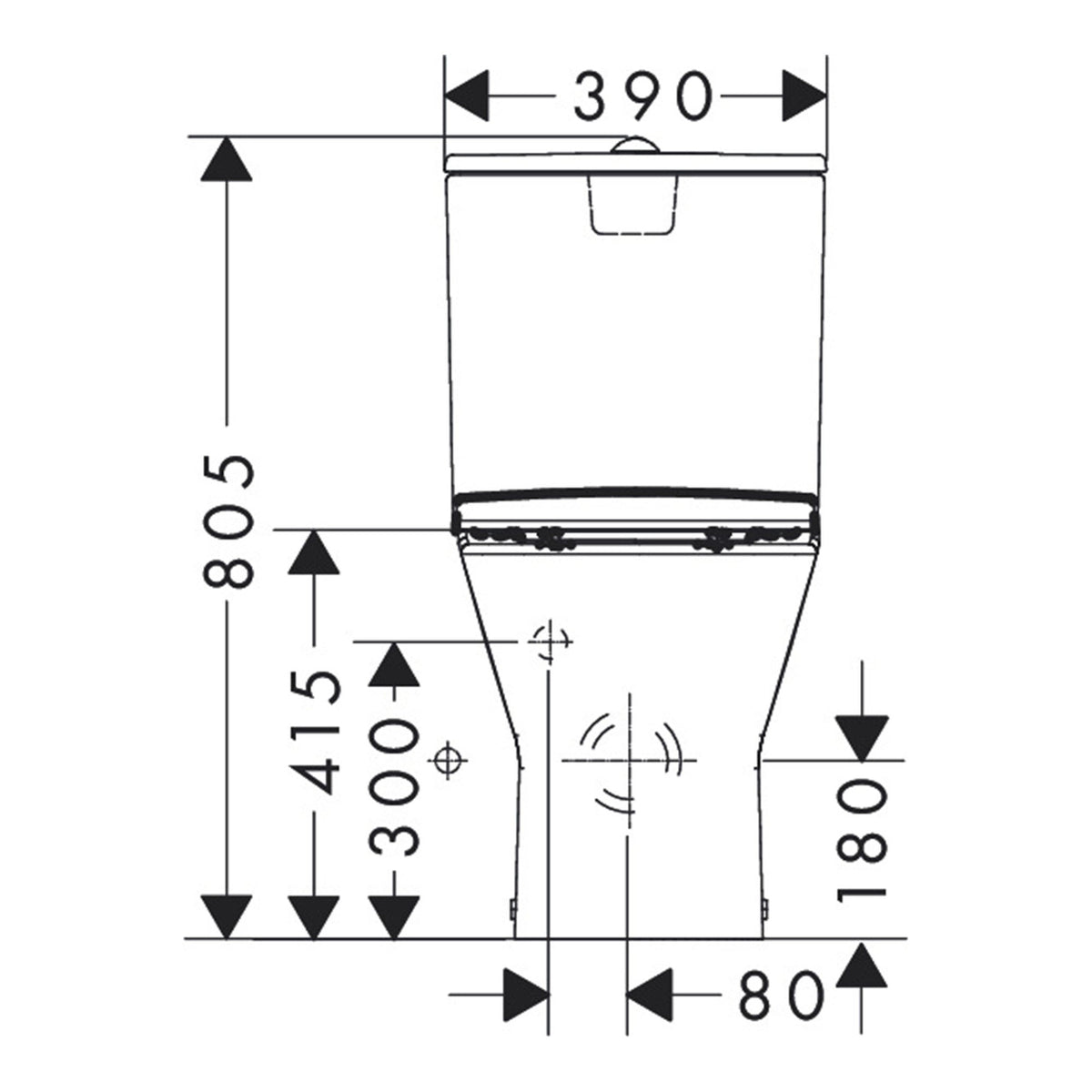 Hansgrohe-EluPura-Original-S-Floorstanding-WC-Set-close-coupled-with-vertical-horizontal-outlet-AquaChannel-Flush-with-tank-and-WC-seat-and-cover-60205-technical-03