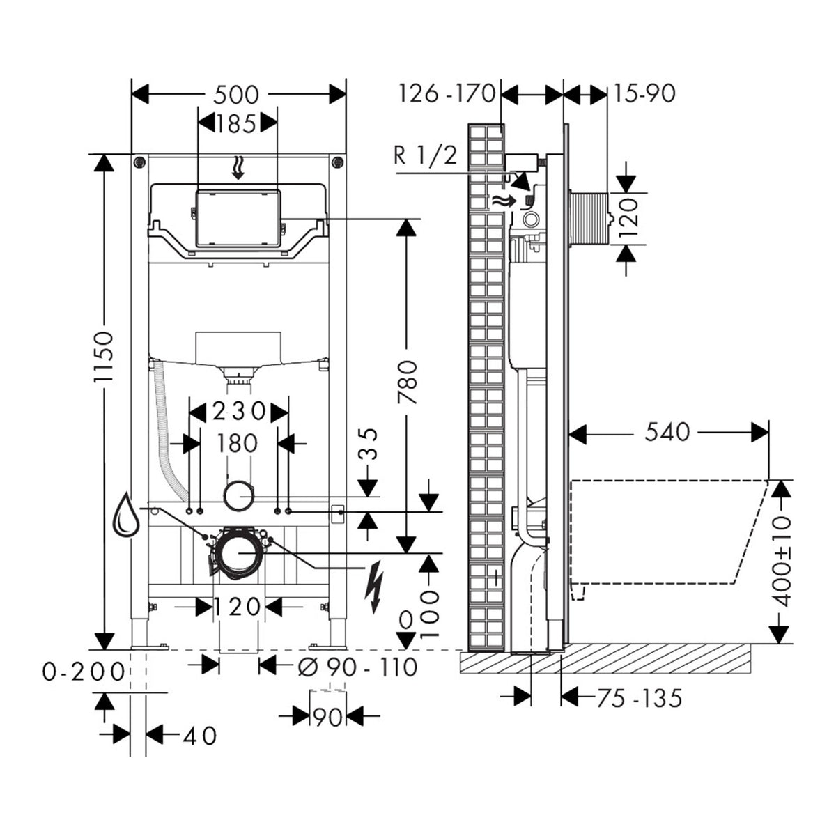 Hansgrohe-EluPura-Original-S-WC-Complete-Set-with-iFrame-universal-concealed-cistern-and-iFrame-Original-S-flush-plate-60302-technical-02