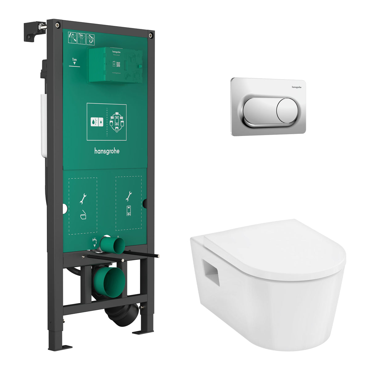 Hansgrohe-EluPura-Original-S-WC-Complete-Set-with-iFrame-universal-concealed-cistern-and-iFrame-Original-S-flush-plate-Chrome-60302000