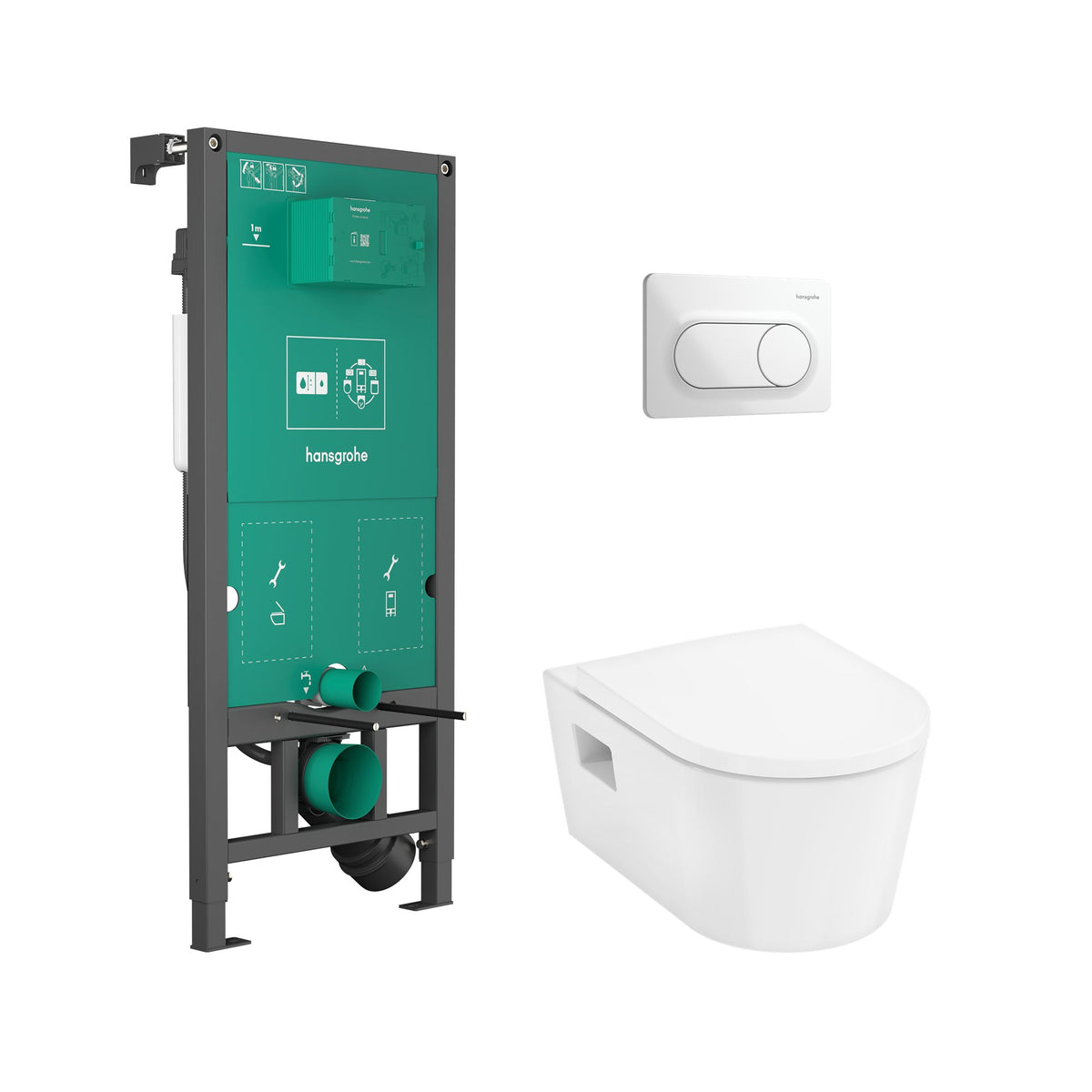 Hansgrohe-EluPura-Original-S-WC-Complete-Set-with-iFrame-universal-concealed-cistern-and-iFrame-Original-S-flush-plate-White-60302450