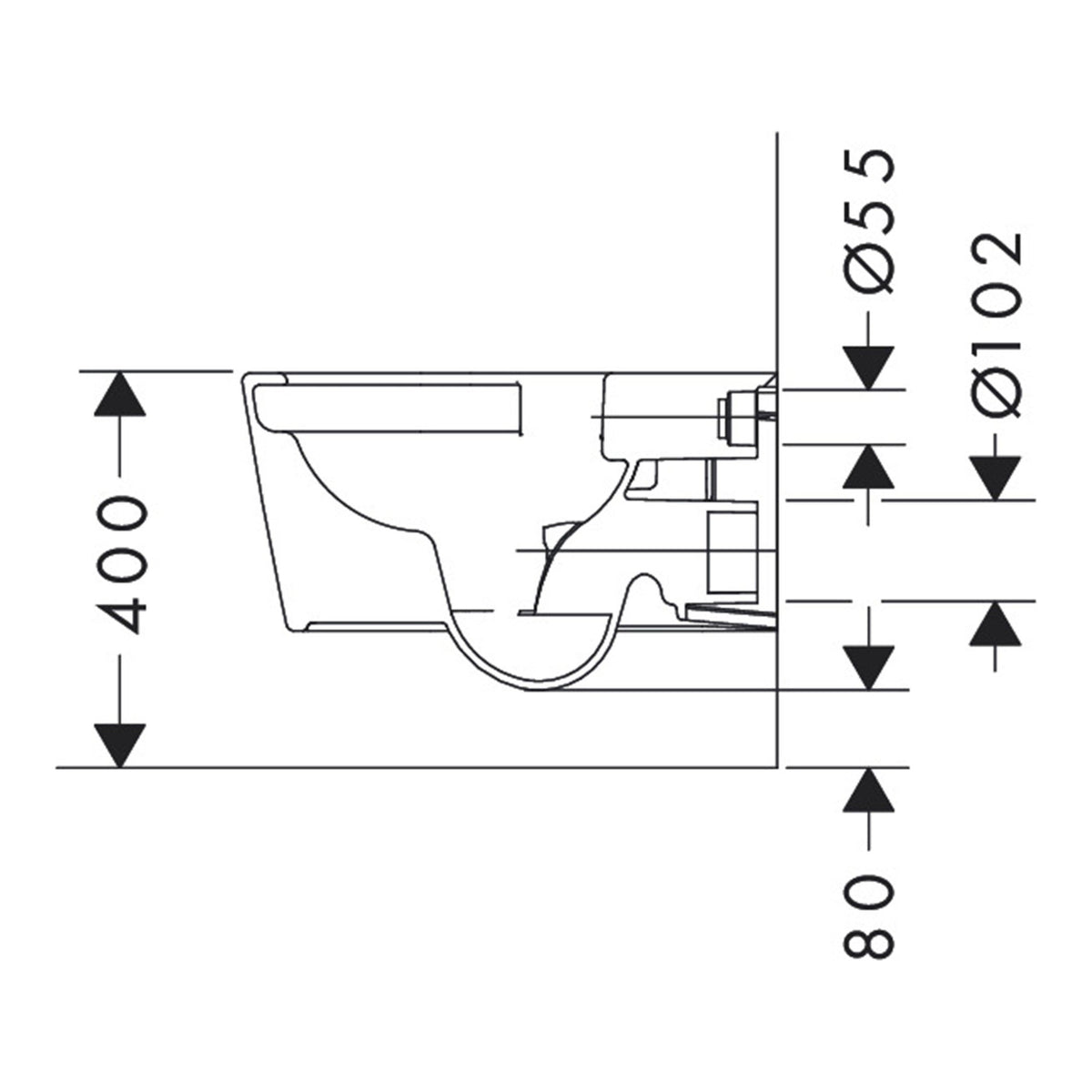 Hansgrohe EluPura Original S Wall hung WC AquaChannel Flush 60142450 technical 02.jpg
