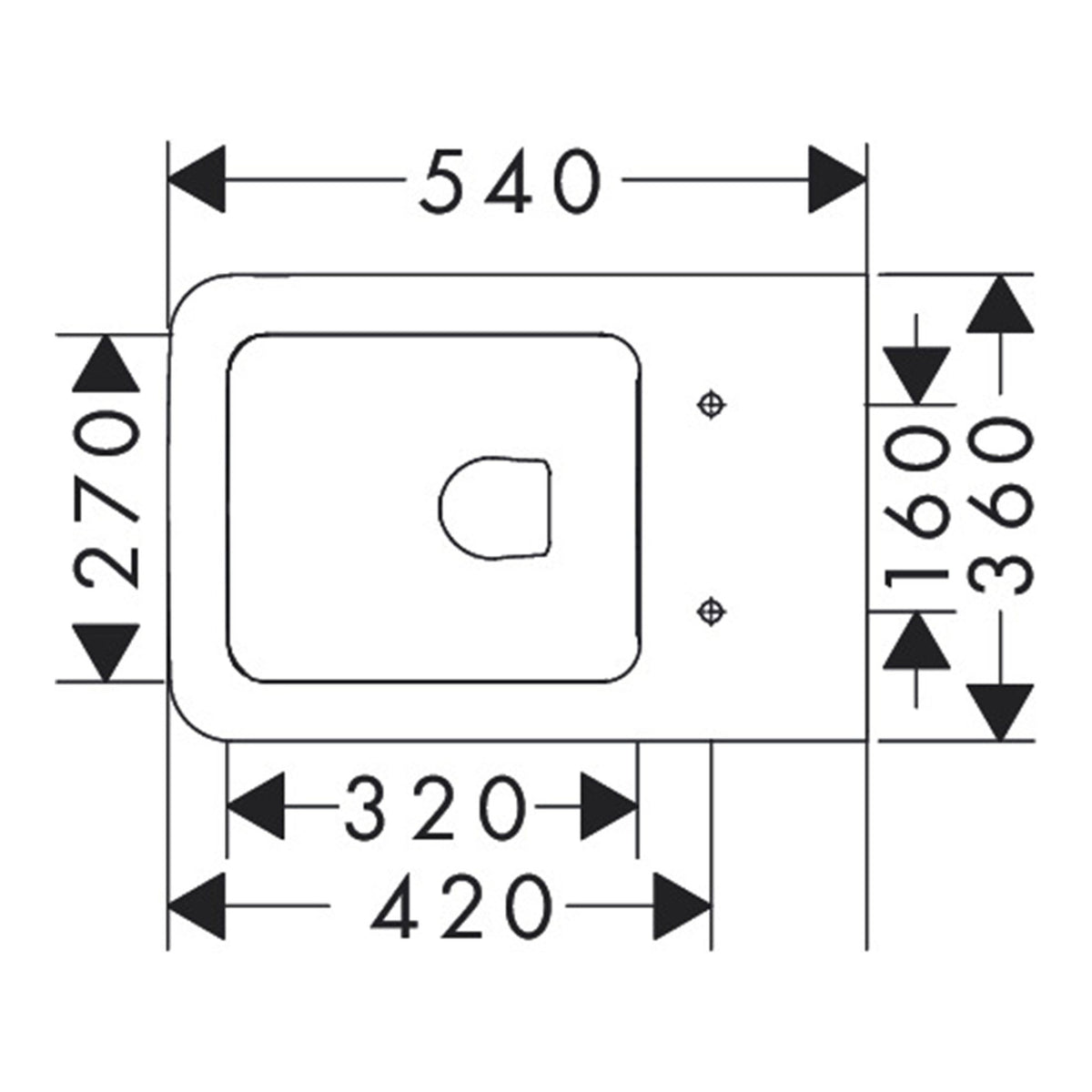 Hansgrohe EluPura Q Wall hung WC AquaFall Flush 60194450 technical 01.jpg