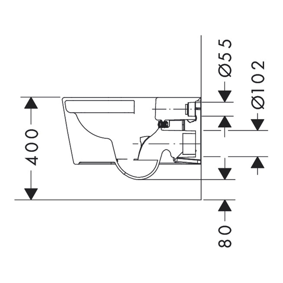 Hansgrohe EluPura S Wall hung WC AquaFall Flush 60193450 technical 02.jpg