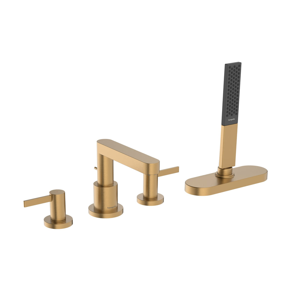Hansgrohe-Finoris-4-hole-rim-mounted-bath-mixer-with-sBox-Brushed-Bronze-76444140