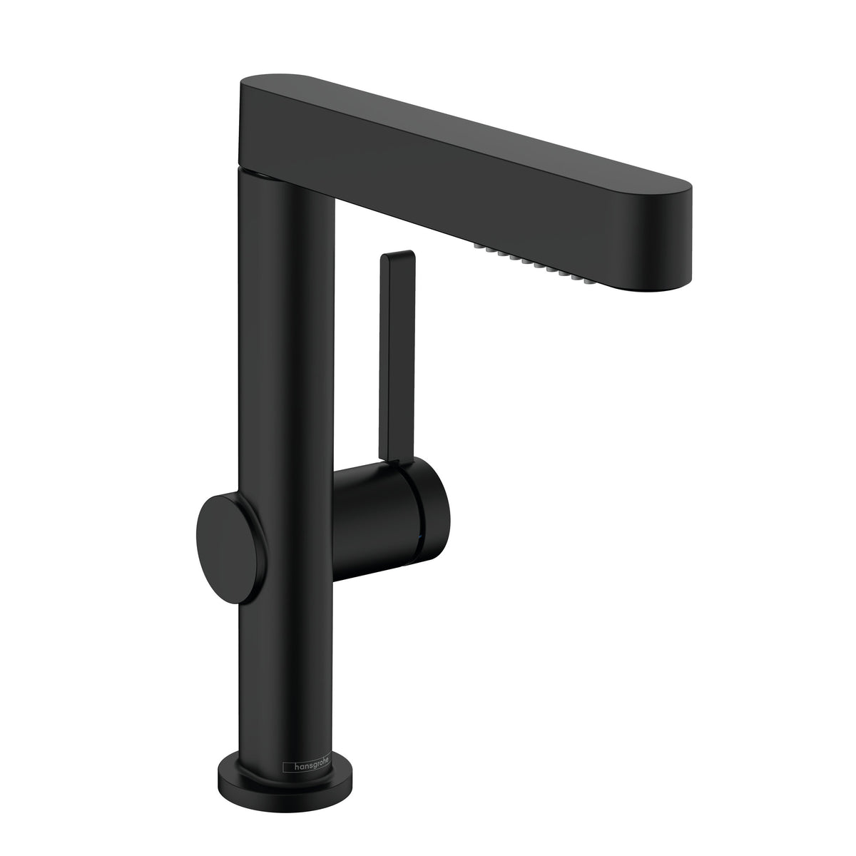 Hansgrohe Finoris Single lever basin mixer 230 with pull out spray 2jet and push open waste set Matt Black 76063670.jpg