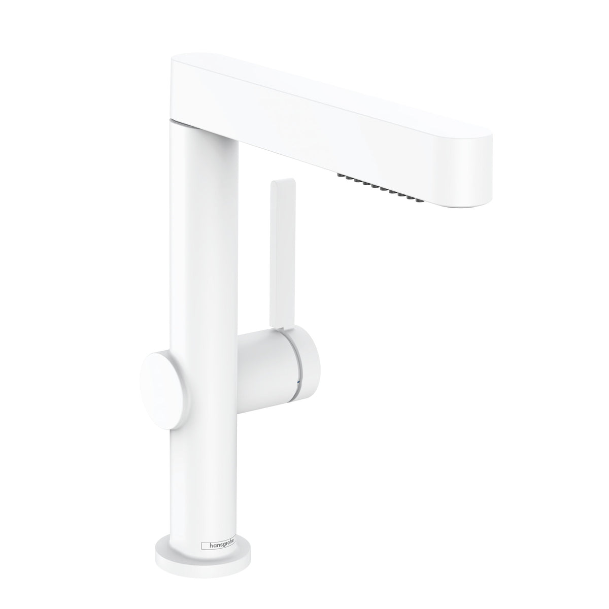 Hansgrohe Finoris Single lever basin mixer 230 with pull out spray 2jet and push open waste set Matt White 76063700.jpg