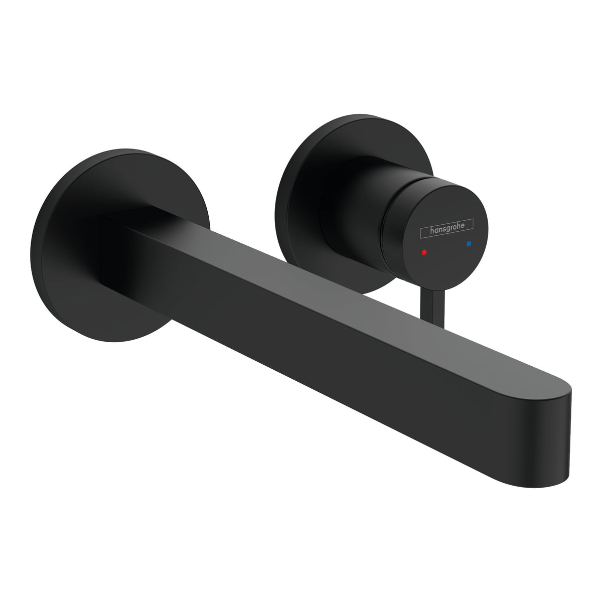 Hansgrohe Finoris Single lever basin mixer for concealed installation wall mounted with spout 22 8 cm Matt Black 76050670