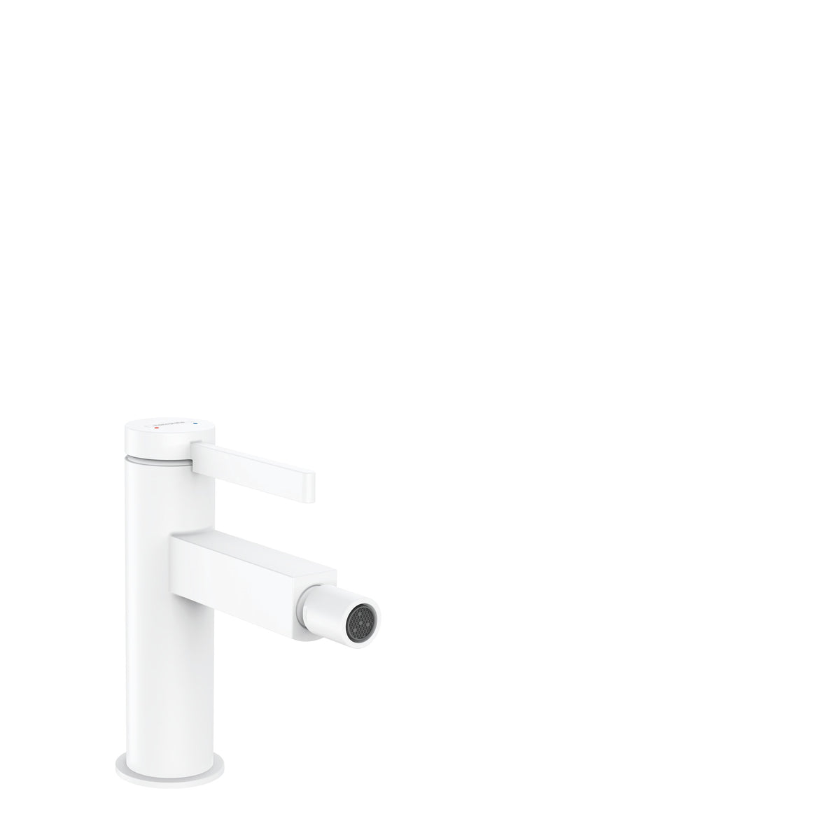 Hansgrohe Finoris Single lever bidet mixer with push open waste set Matt White 76200700