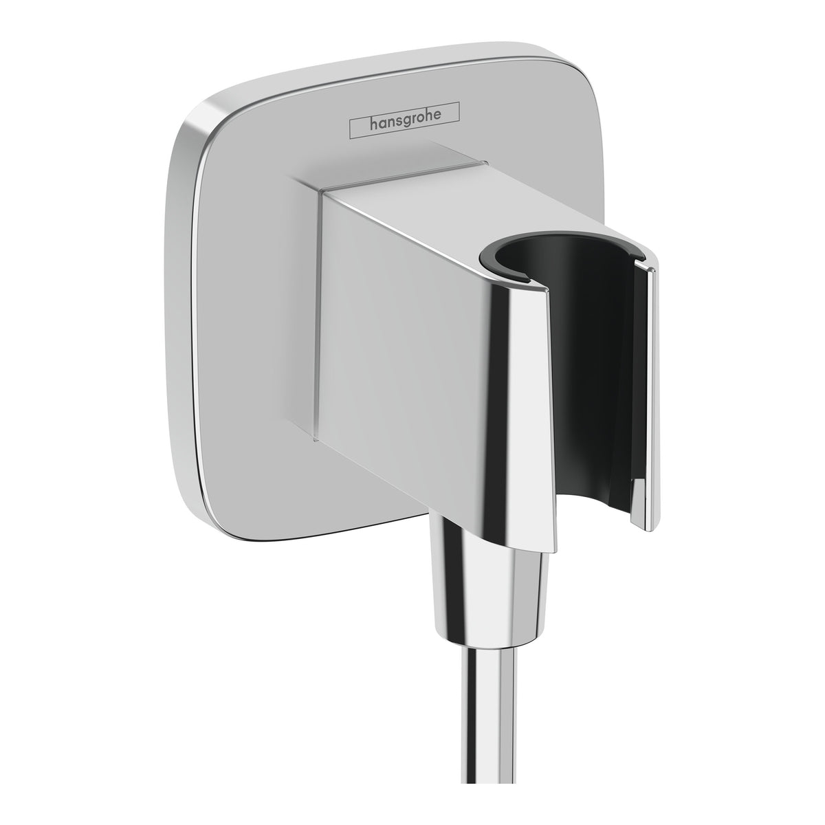 Hansgrohe FixFit Q Wall outlet with shower holder Chrome 26887000.jpg