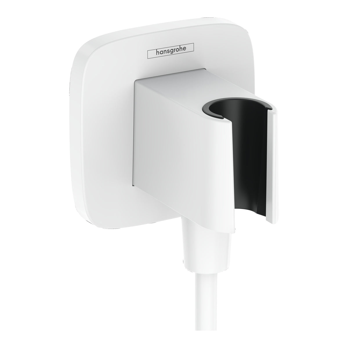Hansgrohe FixFit Q Wall outlet with shower holder Matt White 26887700.jpg