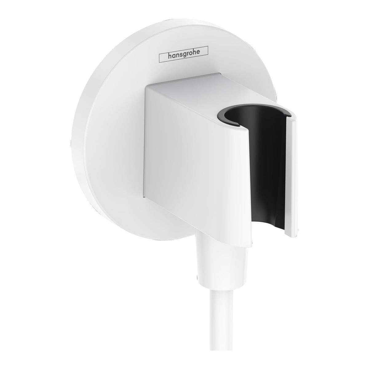 Hansgrohe FixFit S Wall outlet with shower holder Matt White 26888700.jpg
