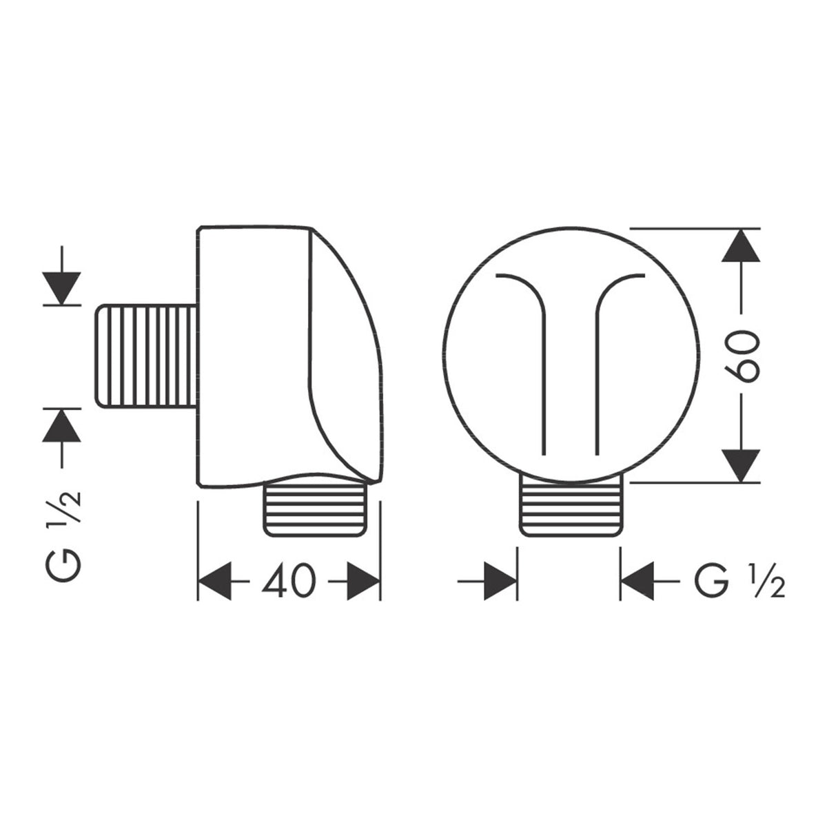 Hansgrohe FixFit Wall outlet E without non return valve 27454140 technical 01.jpg