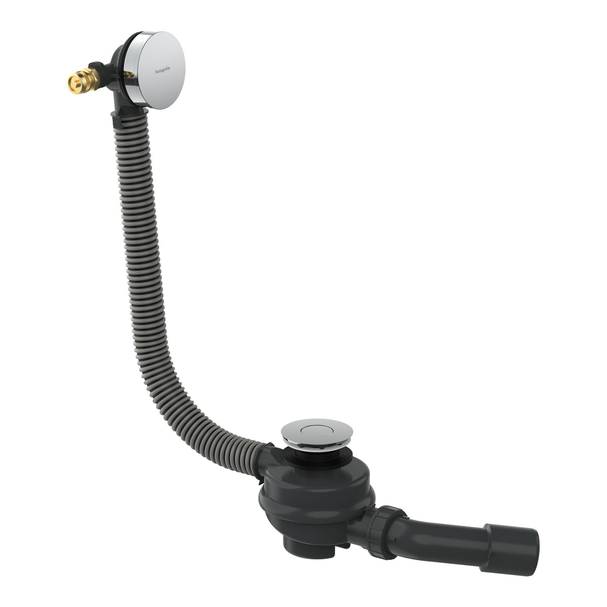 Hansgrohe Flexaplus Complete set waste and overflow set for bathtub Chrome 58154000.jpg