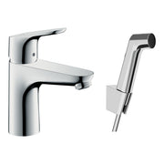 Hansgrohe Focus Single lever basin mixer 100 with bidette hand shower and shower hose 160 cm Chrome 31927000.jpg