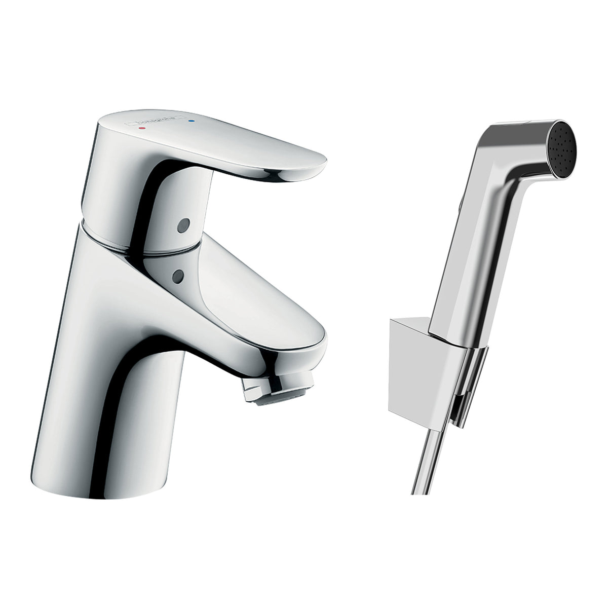 Hansgrohe Focus Single lever basin mixer 70 with bidette hand shower and shower hose 160 cm Chrome 31926000.jpg