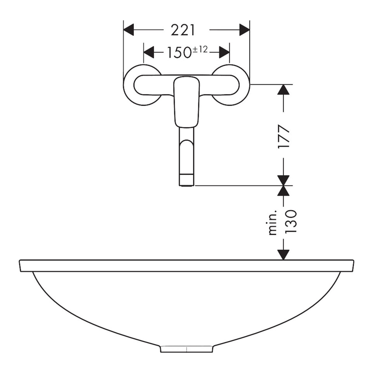 Hansgrohe-Logis-M31-Single-lever-kitchen-mixer-wall-mounted-lowspout-1jet-71836-technical-02