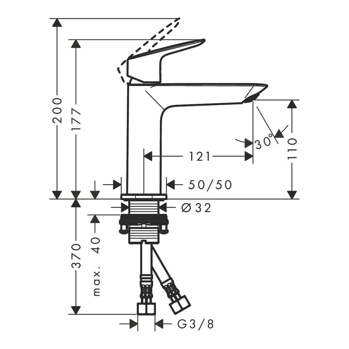 Hansgrohe-Logis-Single-lever-basin-mixer-110-Fine-without-waste-set-71253-technical-01