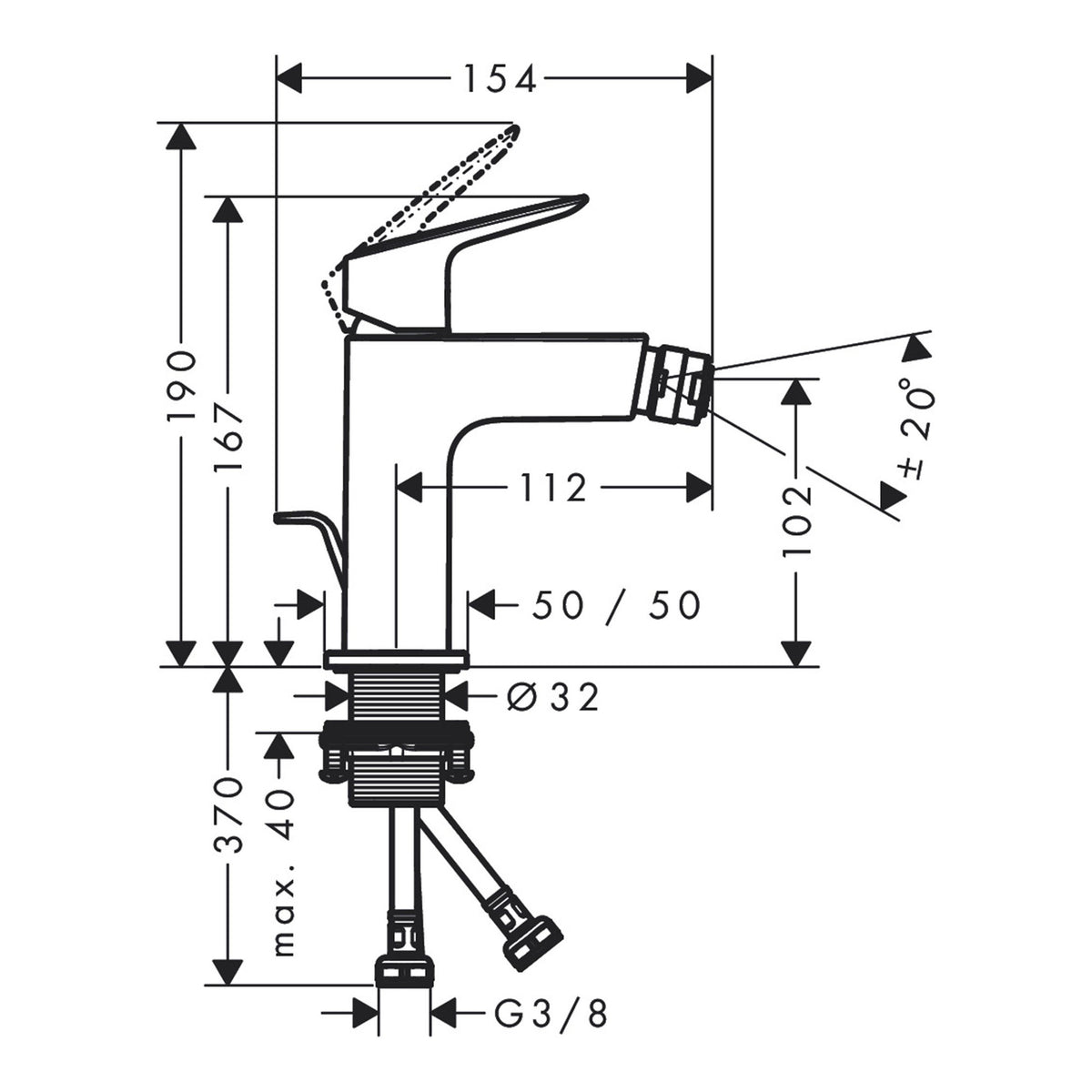 Hansgrohe-Logis-Single-lever-bidet-mixer-110-Fine-with-pop-up-waste-set-71201-technical-01