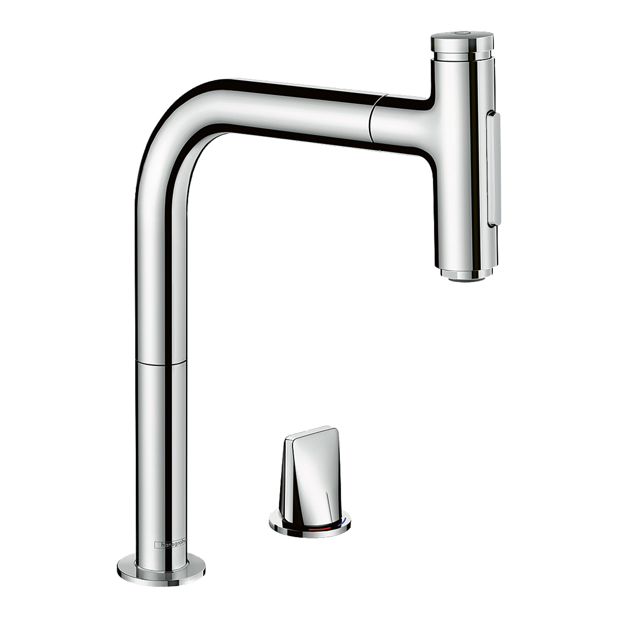 Hansgrohe Metris Select M71 2 hole single lever kitchen mixer 200 pull out spray 2jet Chrome 73819000.jpg