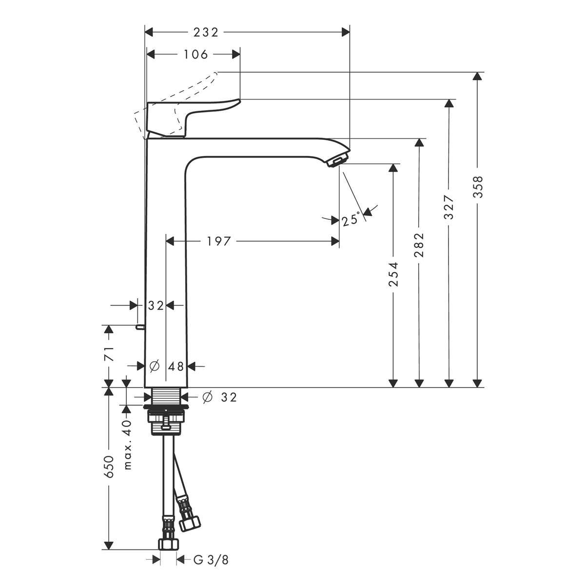 Hansgrohe-Metris-Single-lever-basin-mixer-260-for-wash-bowls-with-pop-up-waste-set-31082-technical-01