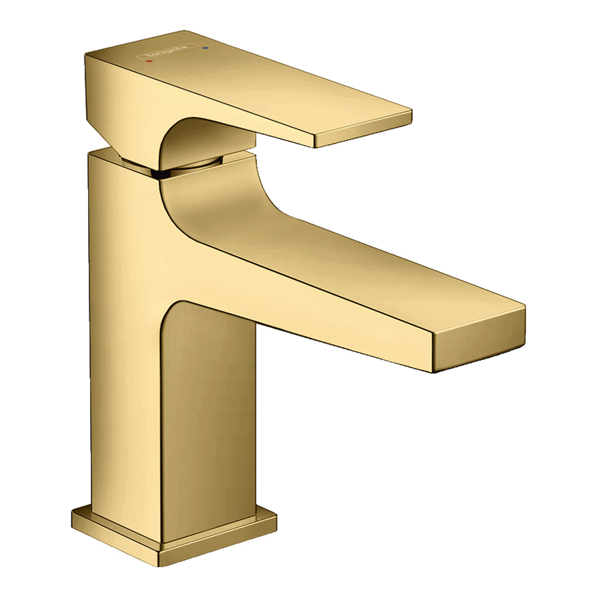 Hansgrohe Metropol Single lever basin mixer 100 with lever handle for handrinse basins with push open waste set Polished Gold Optic 32500990.jpg