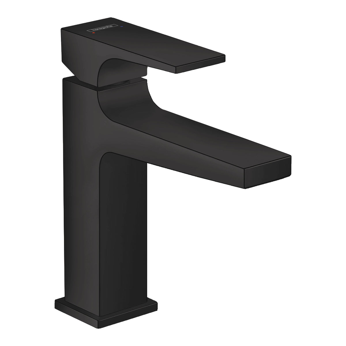 Hansgrohe Metropol Single lever basin mixer 110 with lever handle and push open waste set Matt Black 32507670.jpg