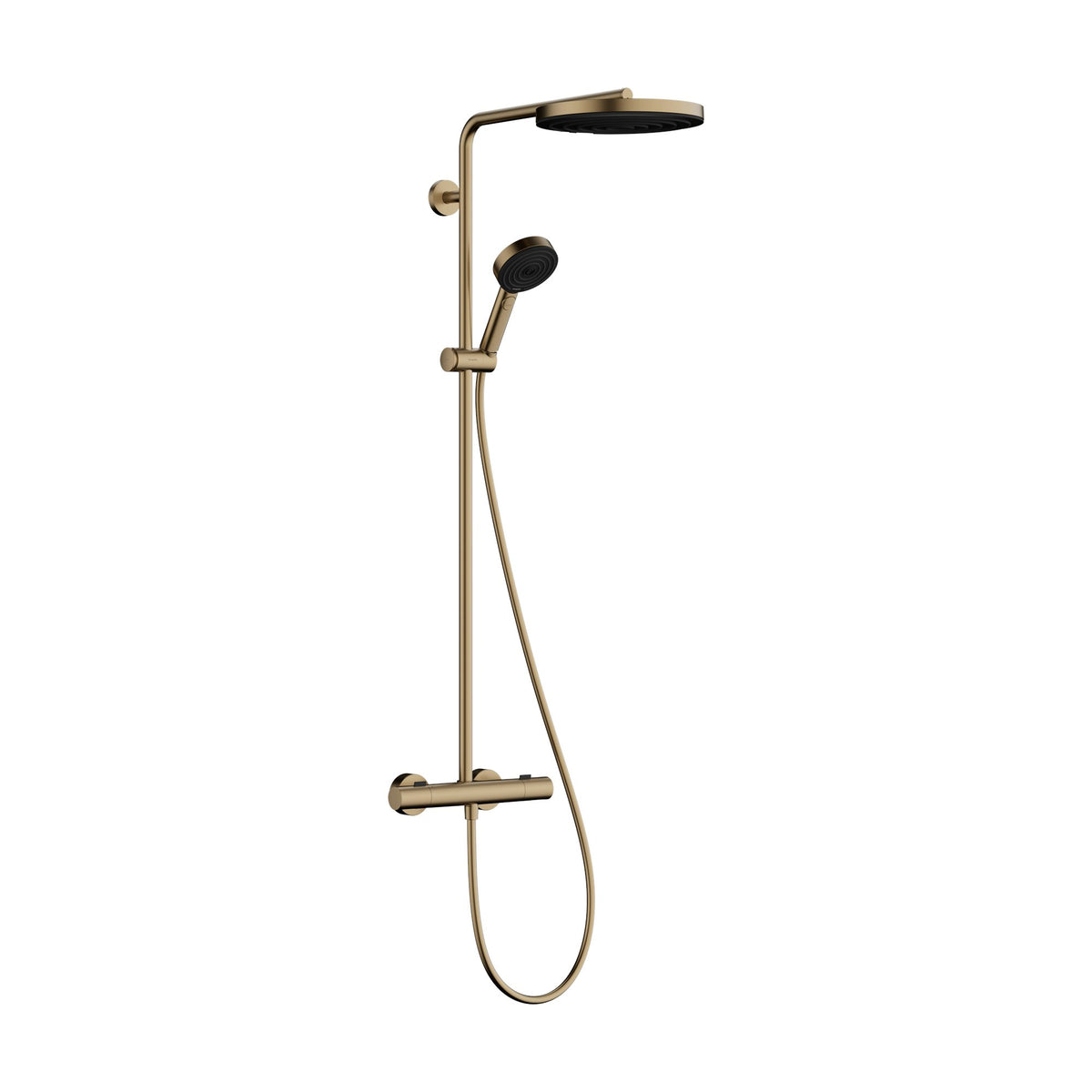 Hansgrohe-Pulsify-S-Puro-Showerpipe-260-1jet-EcoSmart-with-Ecostat-Fine-and-hand-shower-3jet-Brushed-Bronze-24237140