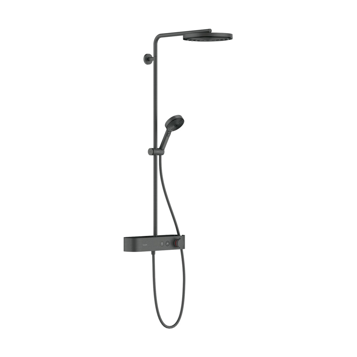 Hansgrohe-Pulsify-S-Showerpipe-260-1jet-EcoSmart-with-ShowerTablet-Select-400-Brushed-Black-Chrome-24221340
