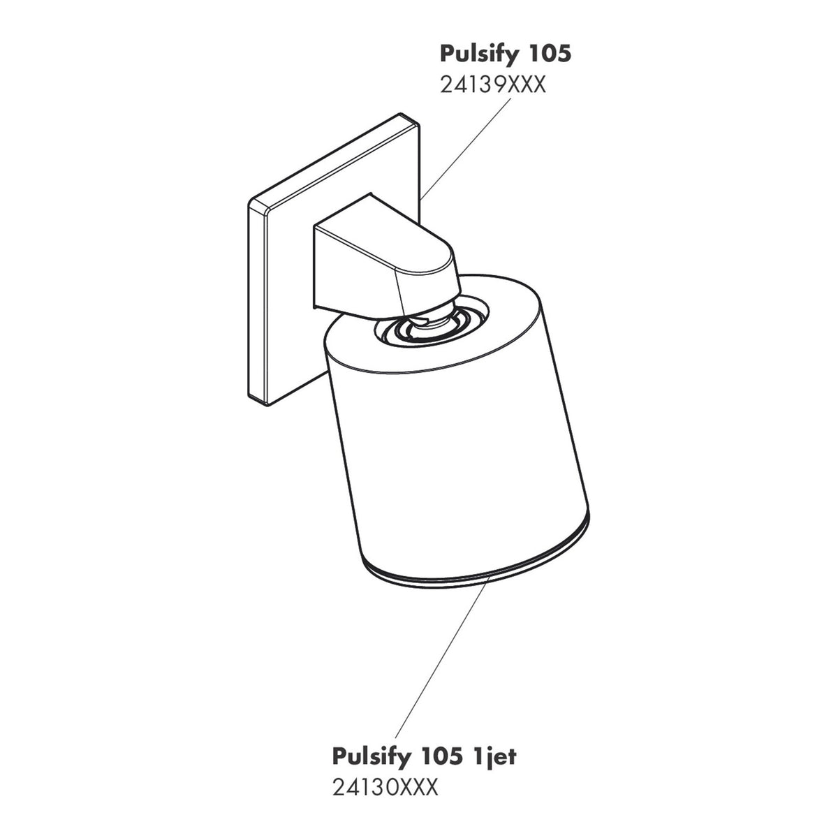 Hansgrohe Pulsify Wall connector for overhead shower 105 24139000 technical 02.jpg