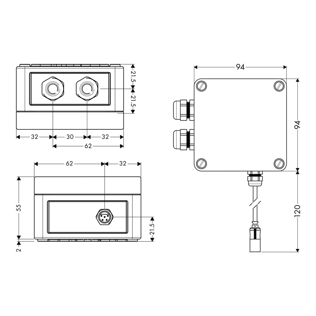 Hansgrohe RainBrain Lighting control set 27189000 technical 01.jpg