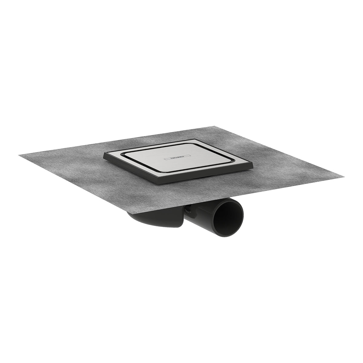 Hansgrohe RainDrain Spot Complete set point drain 150 150 Brushed Stainless Steel 56055800.jpg