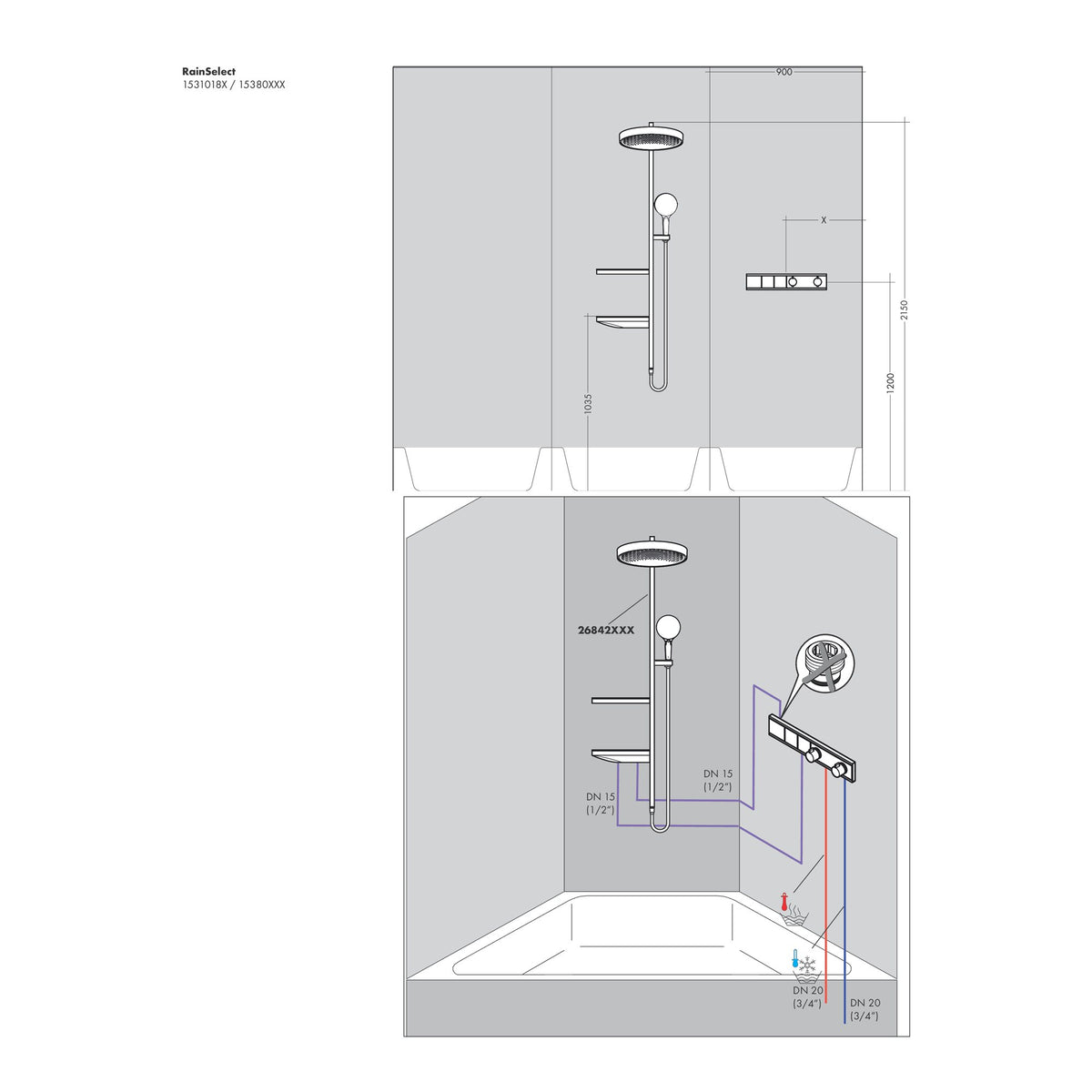 Hansgrohe-RainSelect-Thermostat-for-concealed-installation-for-2-functions-15380-technical-02