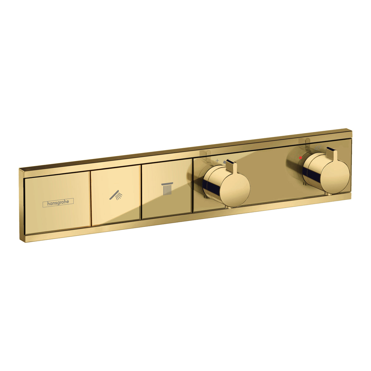 Hansgrohe RainSelect Thermostat for concealed installation for 2 functions Polished Gold Optic 15380990.jpg