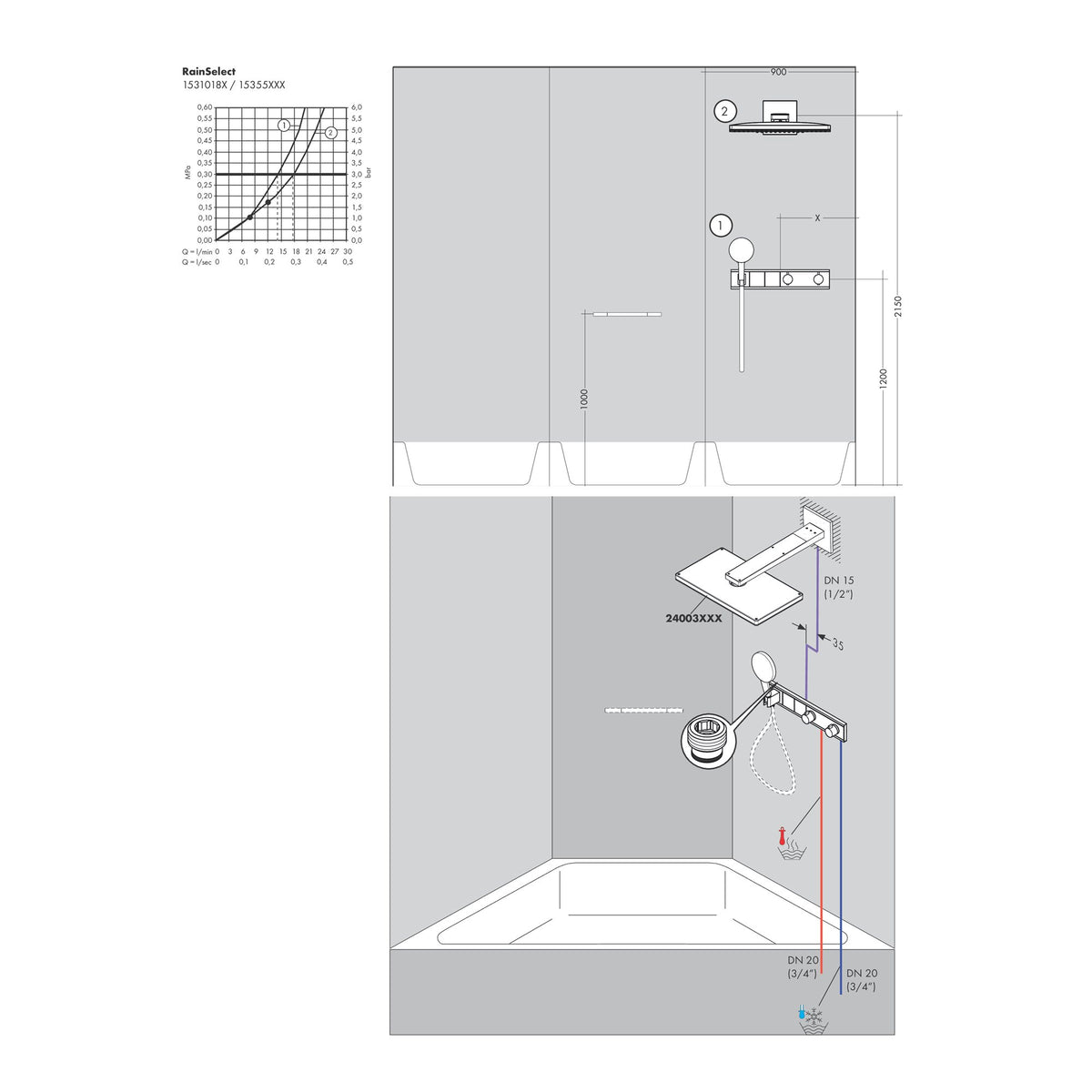 Hansgrohe-RainSelect-Thermostat-for-concealed-installation-for-2-functions-with-integrated-shower-holder-15355-technical-02
